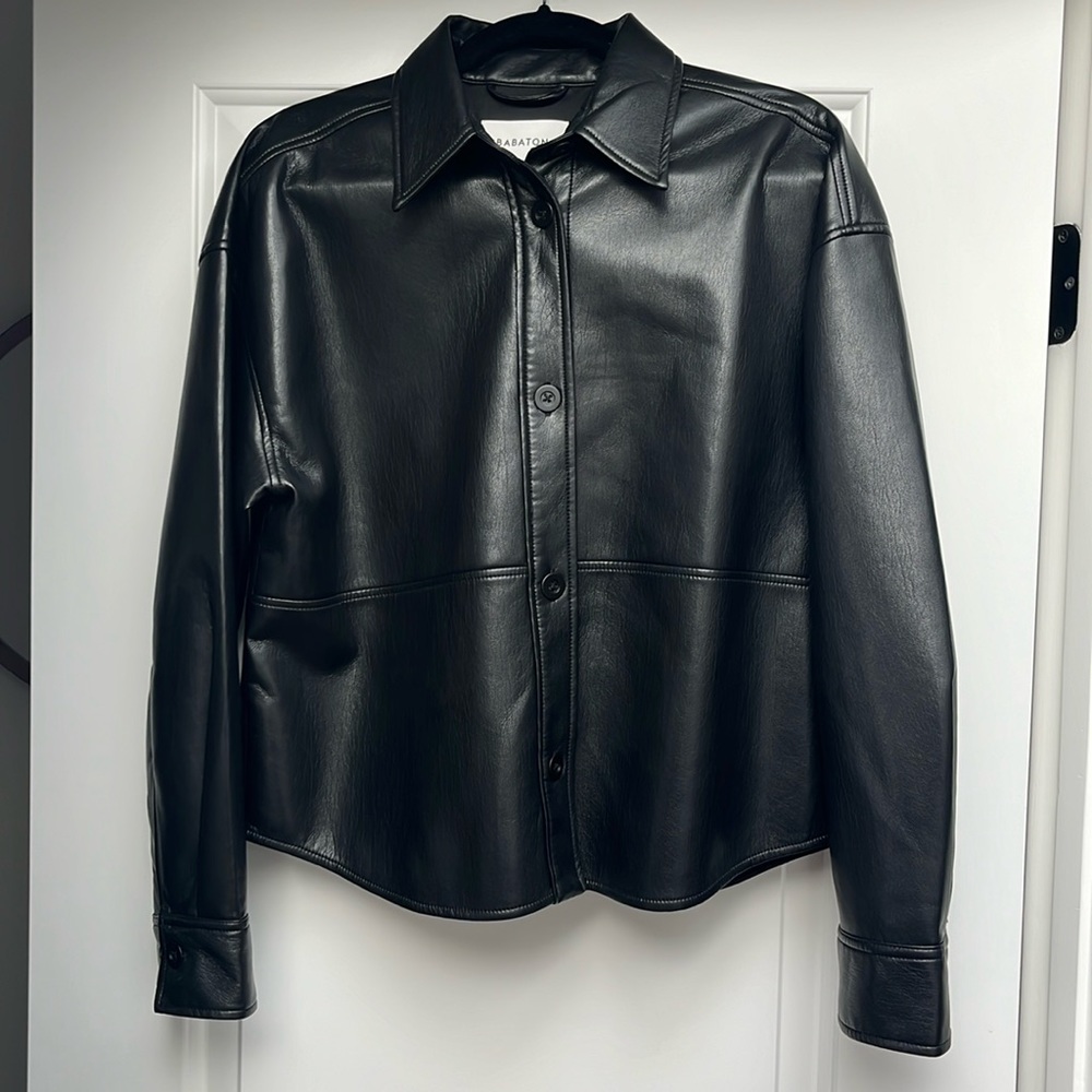Aritzia Vegan Leather Shirt Jacket